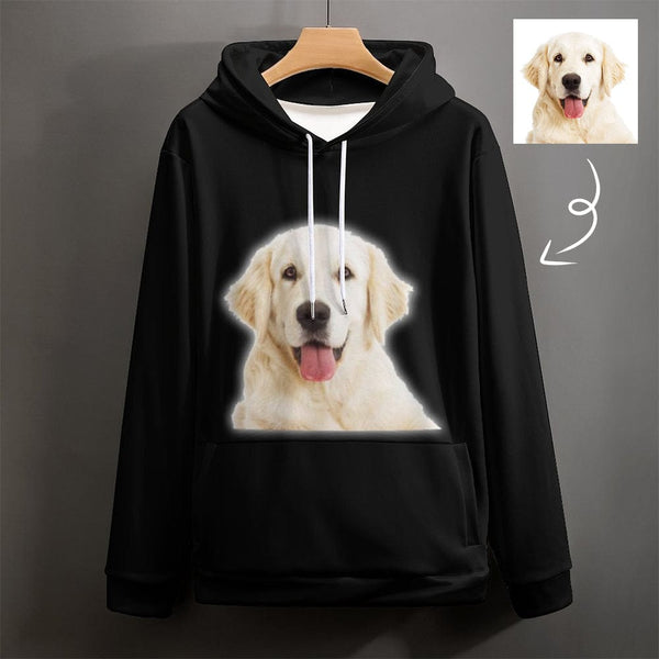  Personalized Pet Face Loose Hoodie Top