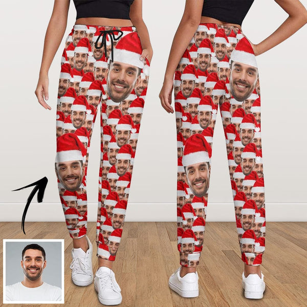 Personalized Sweatpants Custom Face Christmas Womens Casual Sweatpants