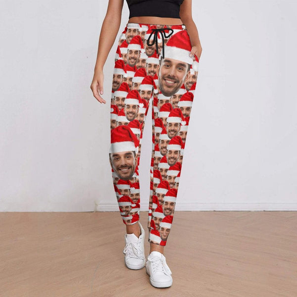 Personalized Sweatpants Casual Joggers Custom Face Christmas Unisex Sweatpants
